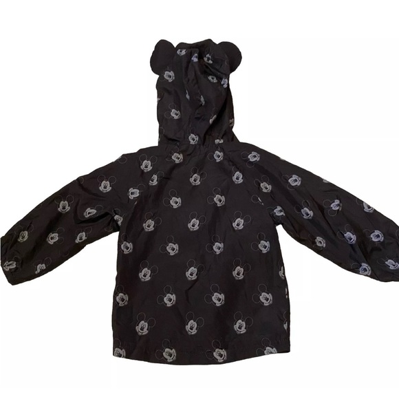 Disney Jr Mickey Mouse Toddler3t ZipUp Windbreaker Jacket With Mikey Hooded Ears - Picture 3 of 5